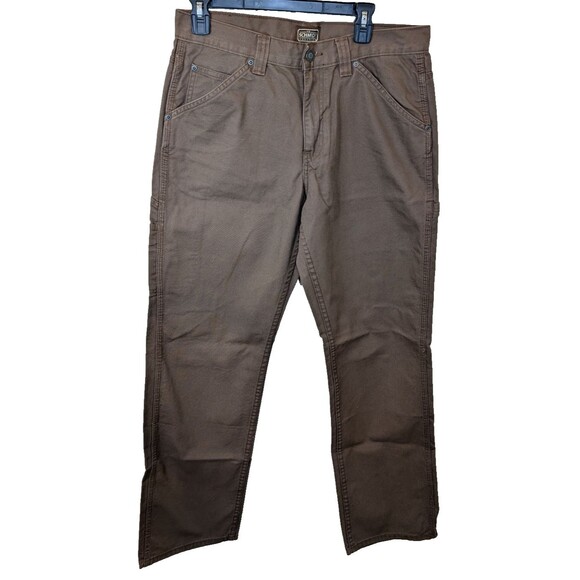 C.E. Schmidt Men Utility Work Pant Brown Relaxed Fit 100% Cotton Workwear 32x34 - Picture 1 of 7